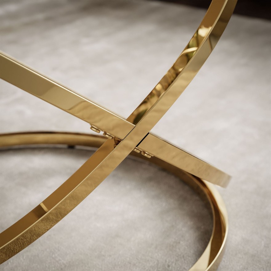 Couchtisch  BELLE mit Glasplatte