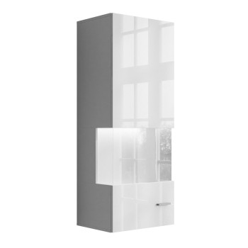Stand und Hänge Vitrine VANCOUVER W9.029 weiß Hochglanz mit LED