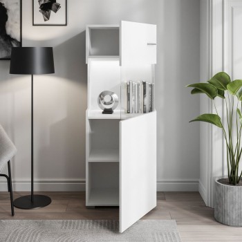Stand und Hänge Vitrine VANCOUVER W9.029 weiß Hochglanz mit LED