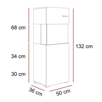 Stand und Hänge Vitrine VANCOUVER W9.029 weiß Hochglanz mit LED
