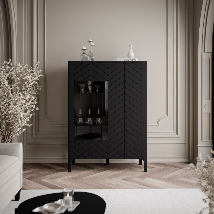 Zweitürige Glasvitrine LUMI