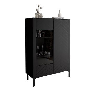 Zweitürige Glasvitrine LUMI