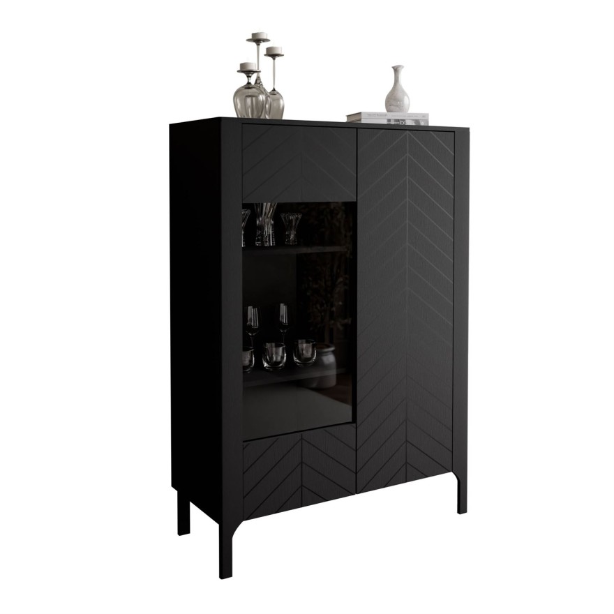 Zweitürige Glasvitrine LUMI