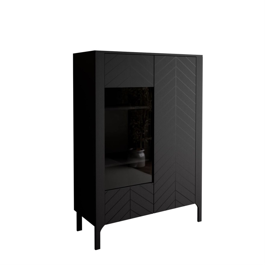 Zweitürige Glasvitrine LUMI