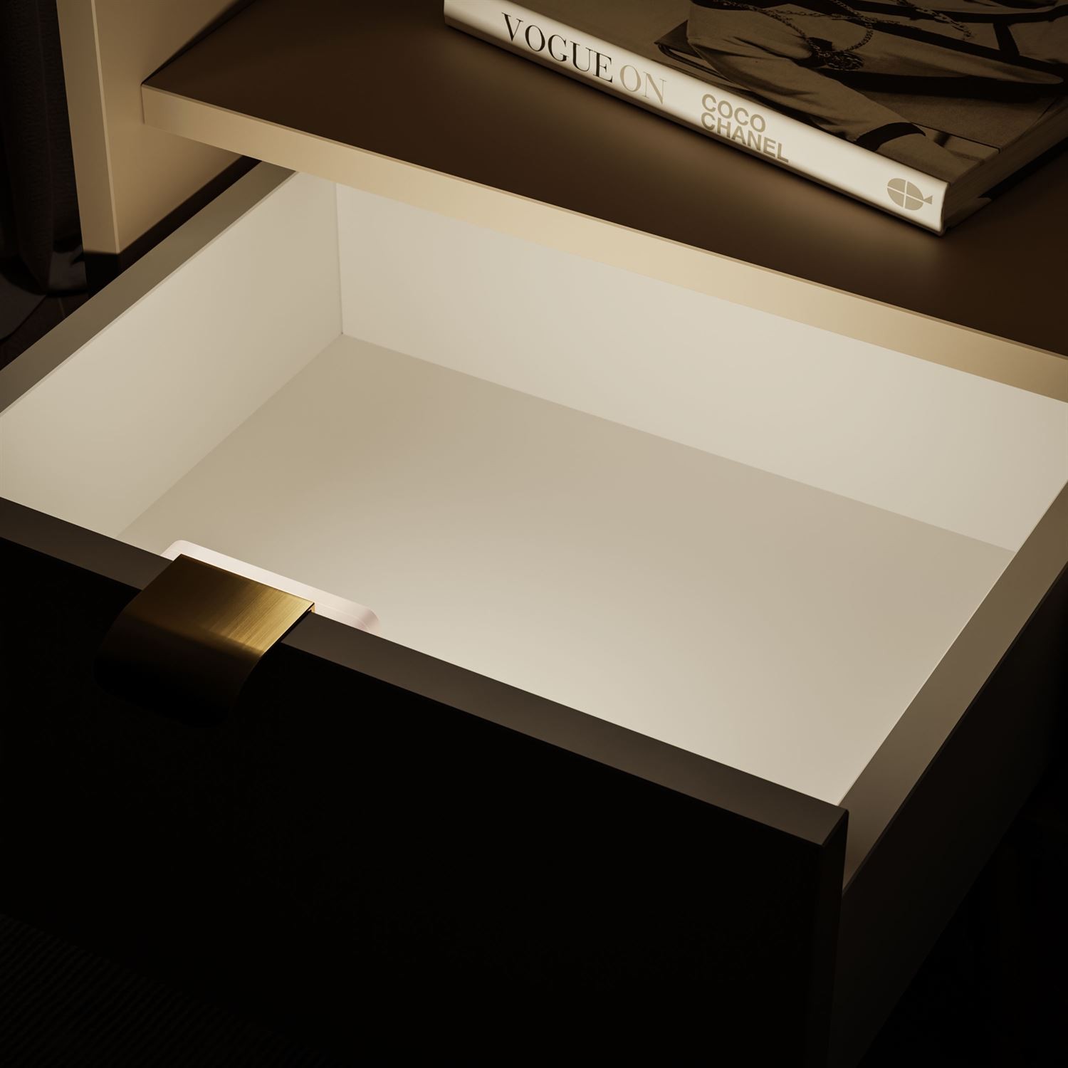 Nachttisch ALDO mit LED-Beleuchtung
