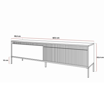 Zweitüriger TV-Schrank YASUMI 187 cm