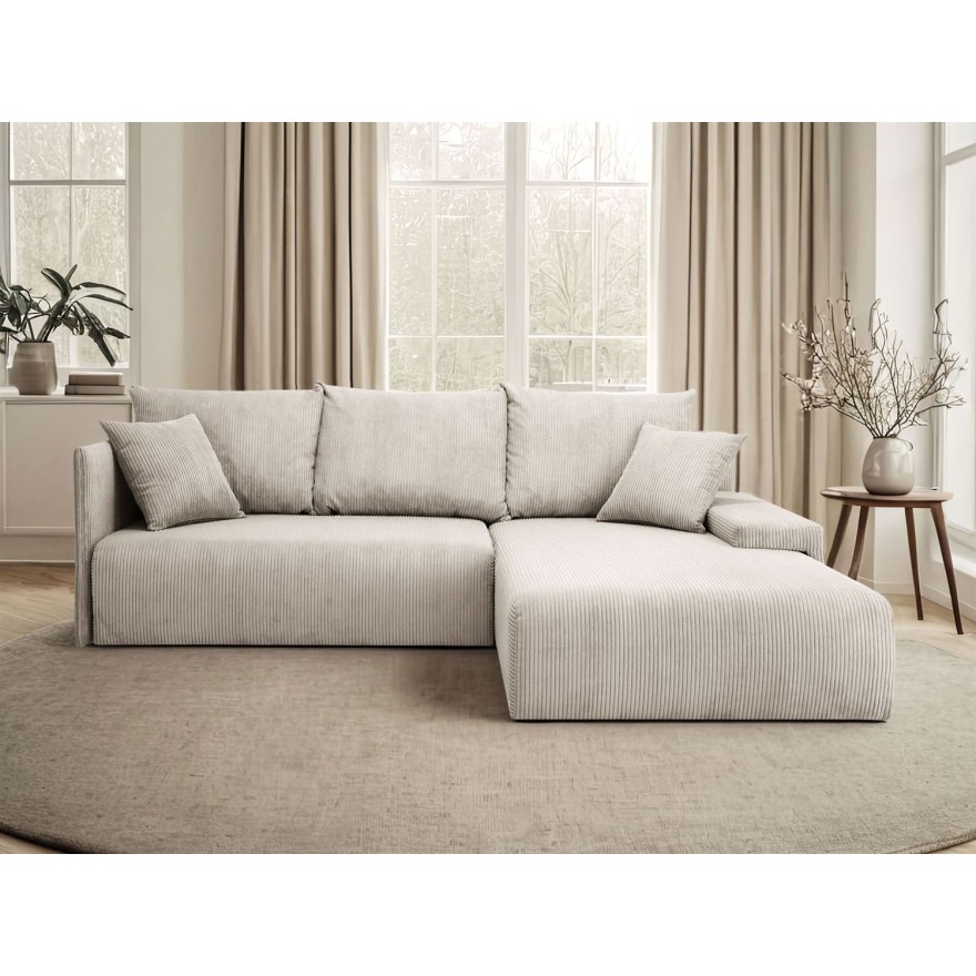 Ecksofa LAVIO L mit Schlaffunktion und Bettzeugkasten