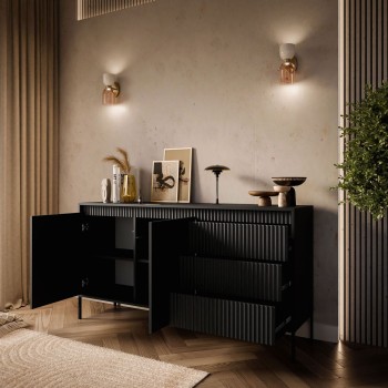 Zweitürige Kommode YASUMI 153 2D3S mit schubladen