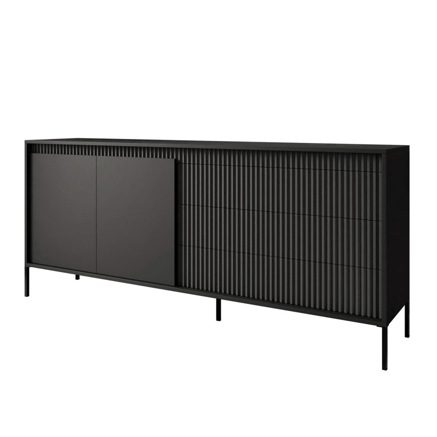 Zweitürige Kommode YASUMI 187 2D3S mit Schubladen