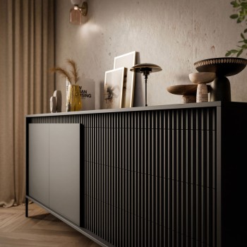 Zweitürige Kommode YASUMI 187 2D3S mit Schubladen