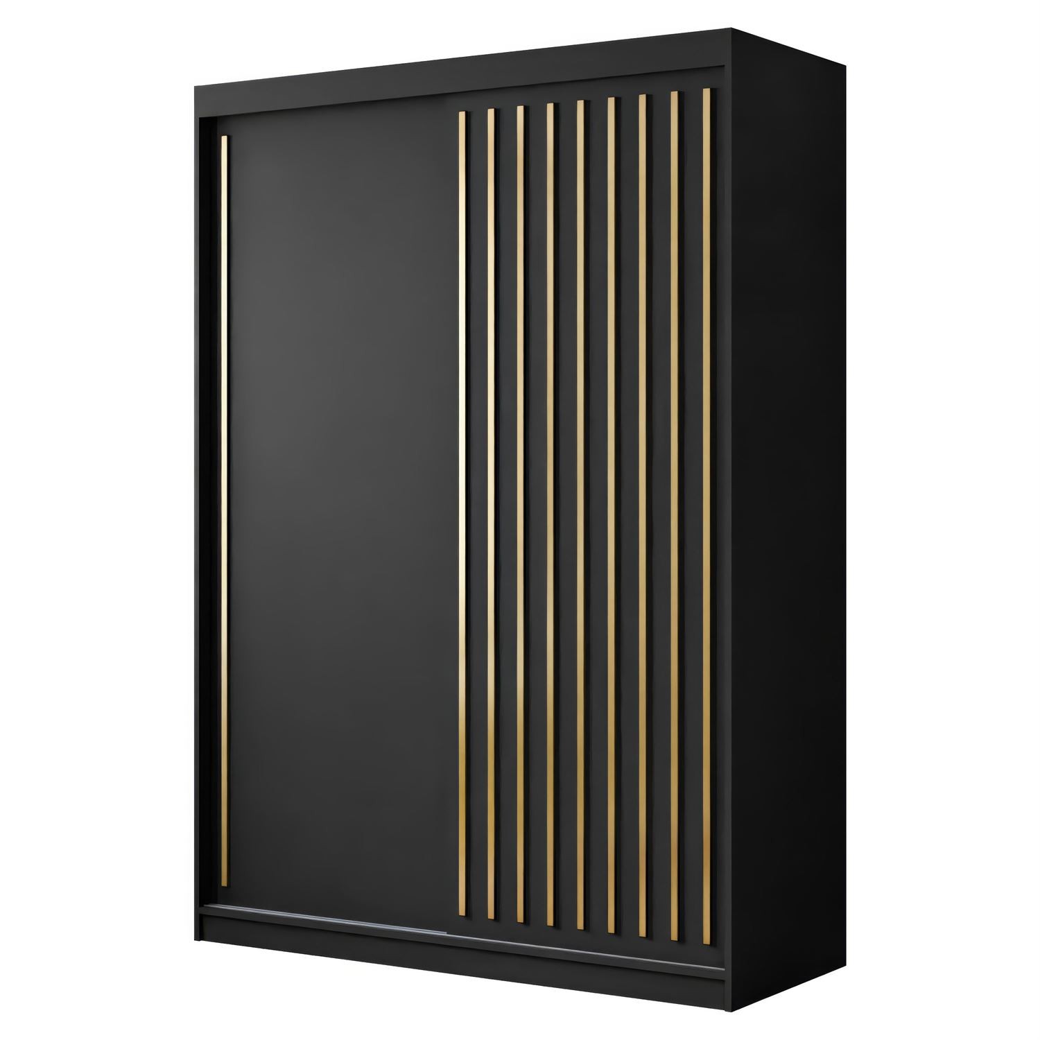 Schiebeschrank AURIS 150 cm mit goldenen Lamellen