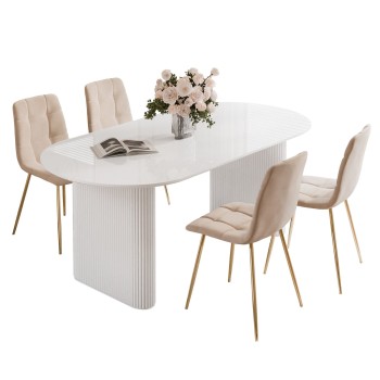 Esszimmer-Set OVI: Tisch mit 4 Stühlen