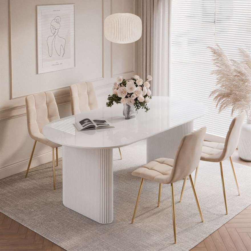Esszimmer-Set OVI: Tisch mit 4 Stühlen