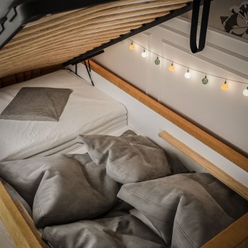 Gepolstertes Einzelbett AINA MINI 90/120x200 cm