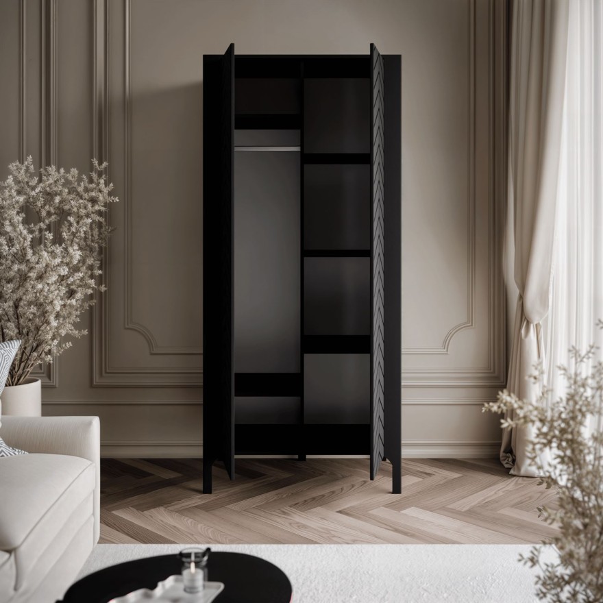 Zweitüriger Kleiderschrank LUMI 90 cm