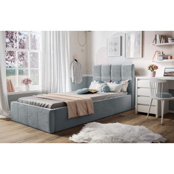 Gepolstertes Einzelbett CHARLIE 90x200 cm