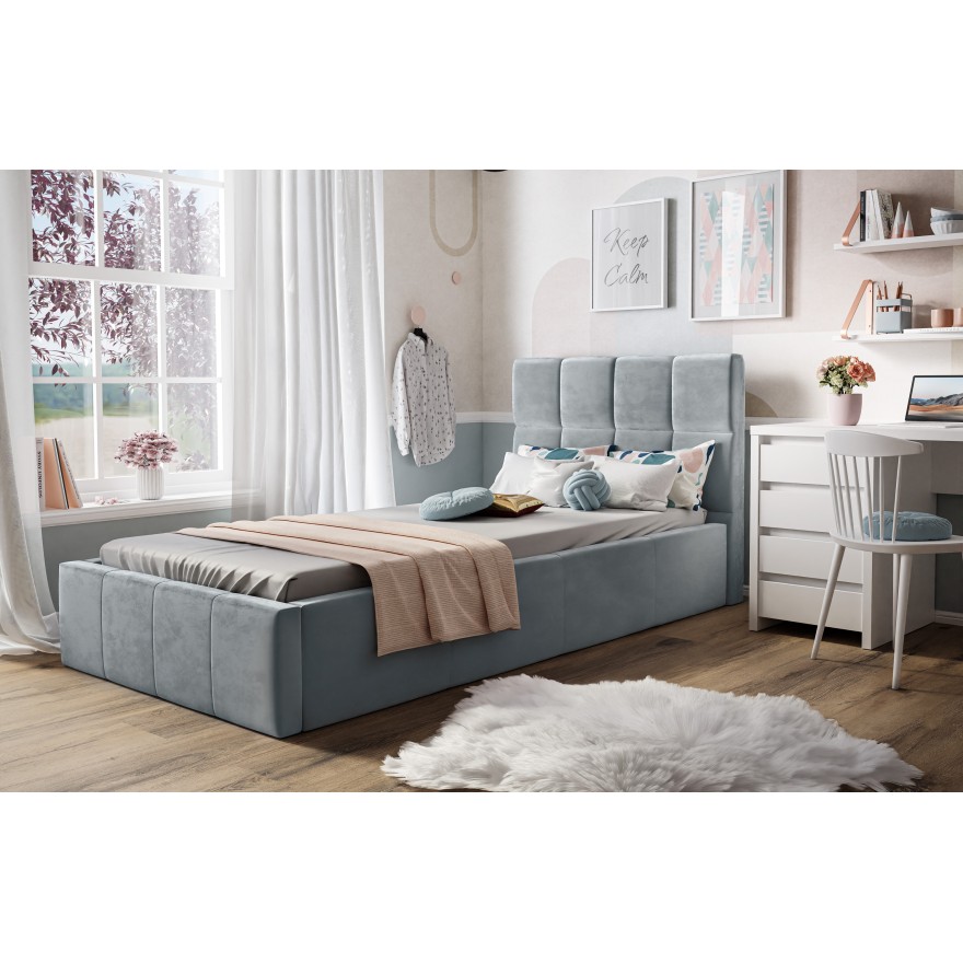 Gepolstertes Einzelbett CHARLIE 90x200 cm