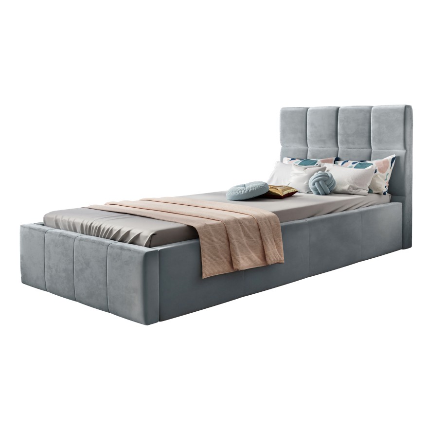 Gepolstertes Einzelbett CHARLIE 90x200 cm