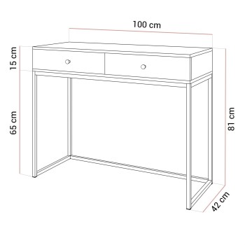 Blanco Glamour Schminktisch Kaschmir auf kaschmirfarbenem Gestell mit LED-Spiegel