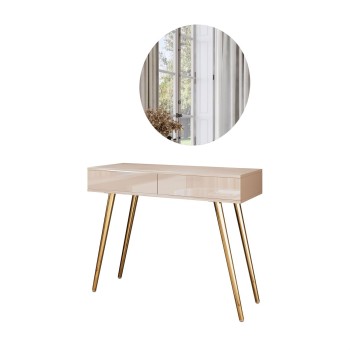 Schminktisch SIENNA GLAMOUR KASCHMIR mit LED-Spiegel