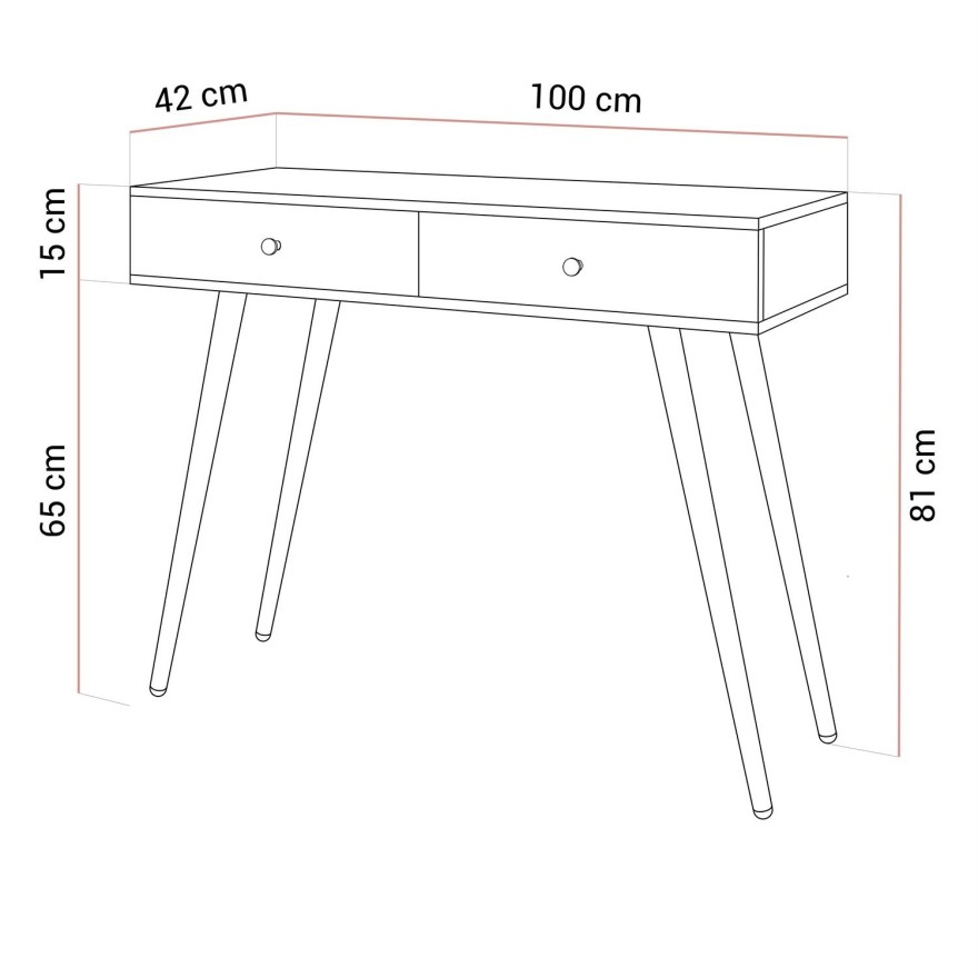 Schminktisch SIENNA GLAMOUR KASCHMIR mit LED-Spiegel