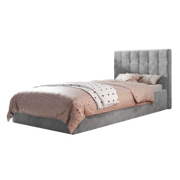 Polsterbett LILI II 90x200 cm Einzelbett mit Krostalknöpfen