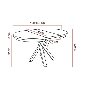 Ausziehbarer Esstisch LUMI