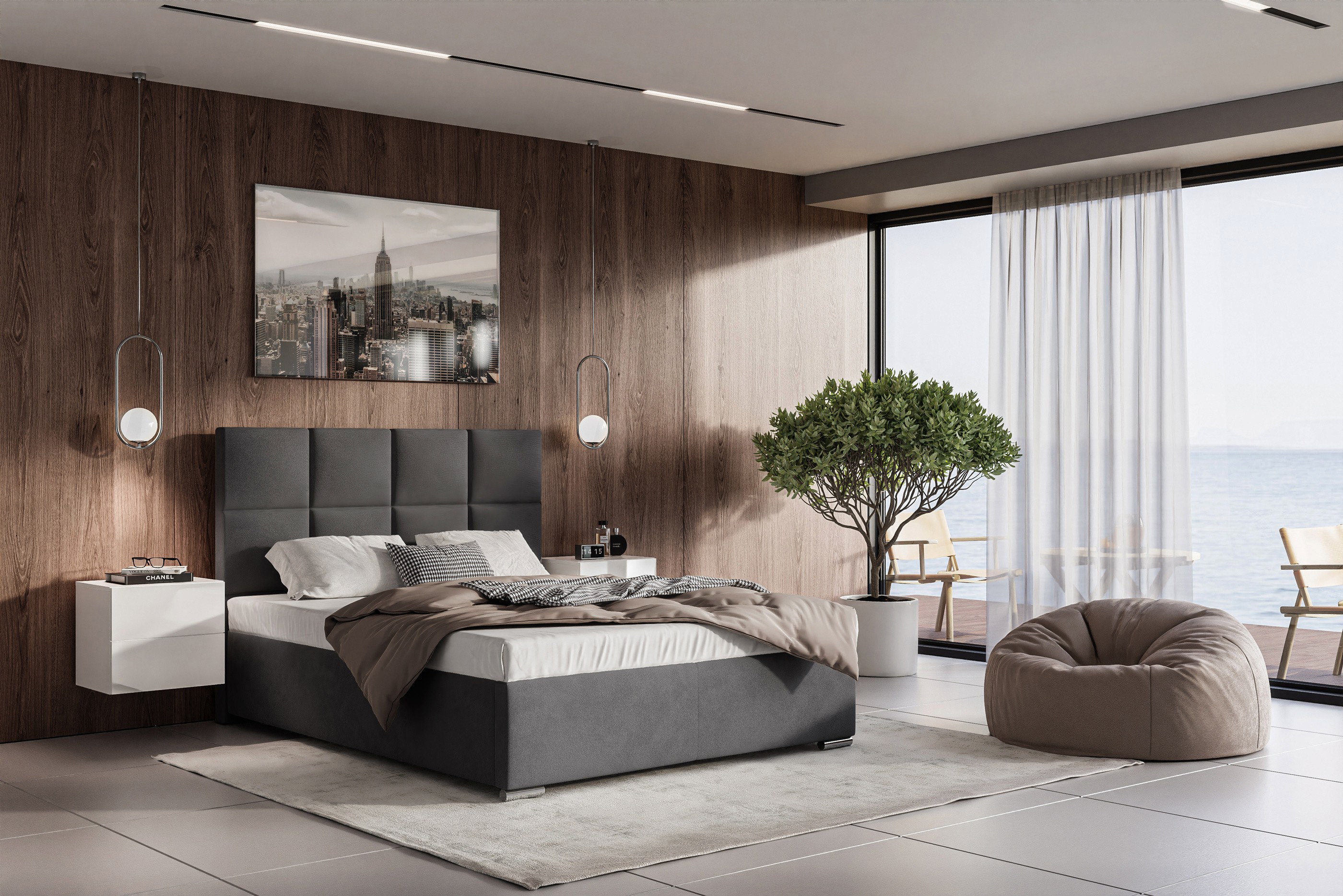 Boxspringbett MONA mit Lattenrost und Behälter