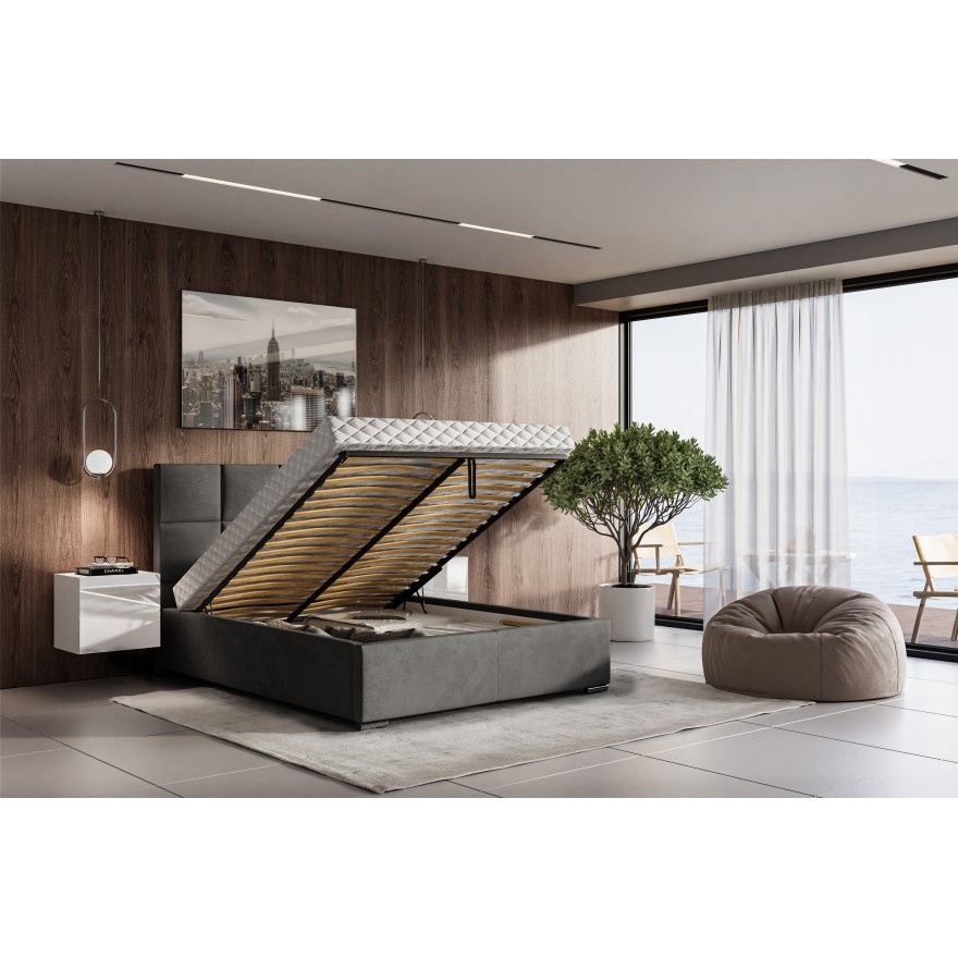 Boxspringbett MONA mit Lattenrost und Behälter