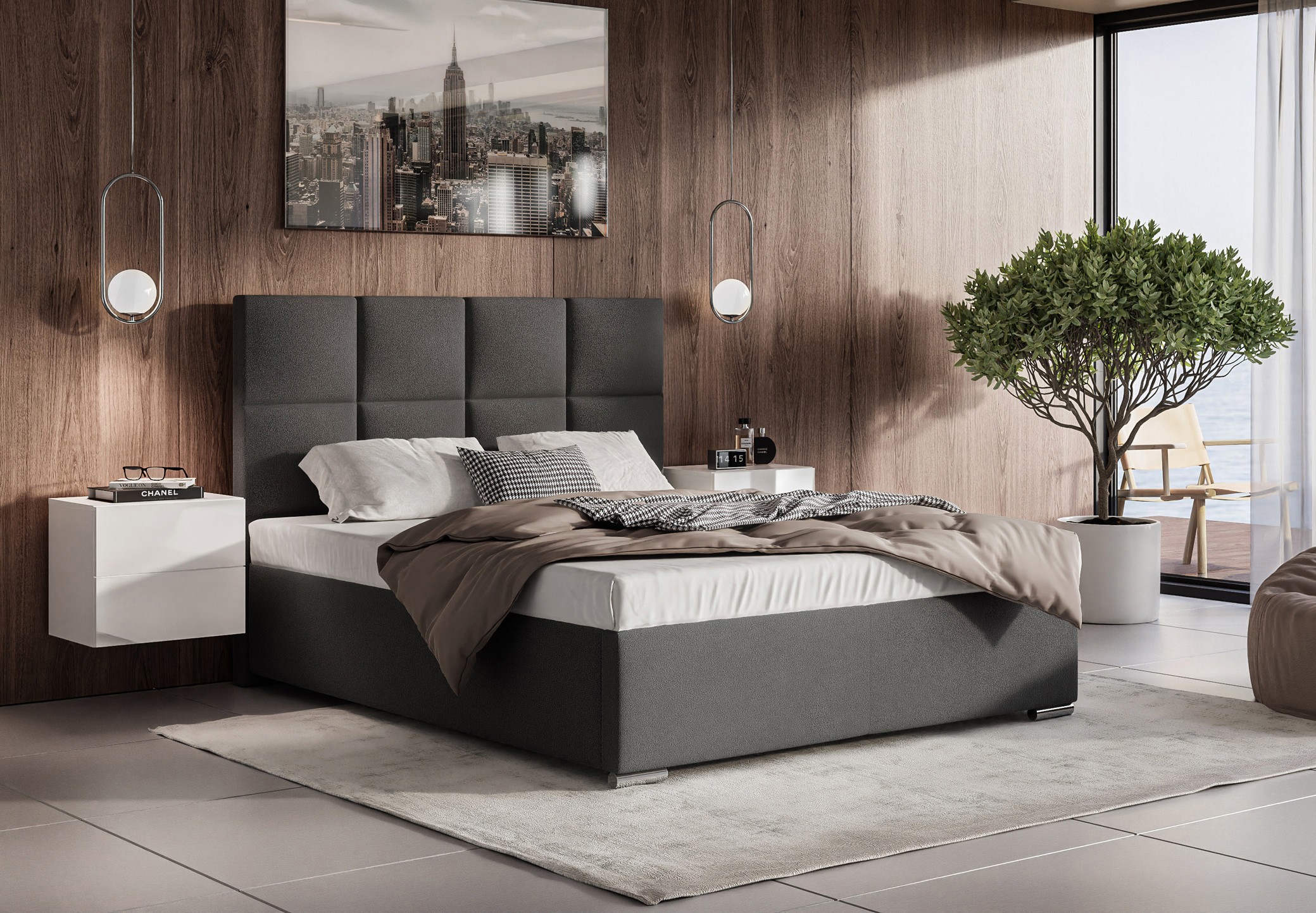 Boxspringbett MONA mit Lattenrost und Behälter