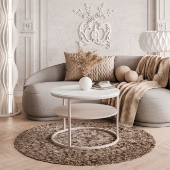 CIRI Couchtisch MAT Kaschmir mit Ablage