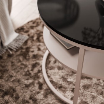 Couchtisch CIRI KASCHMIR Hochglanz mit Ablage