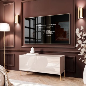 TV-Schrank COLGANTE 100 Kaschmir Hochglanz auf Füßen