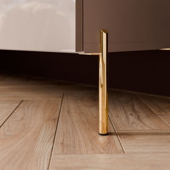 TV-Schrank COLGANTE 100 Kaschmir Hochglanz auf Füßen