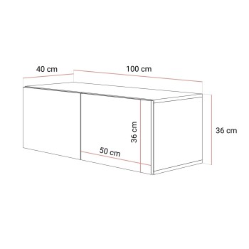 TV-Schrank COLGANTE 100 Kaschmir Hochglanz