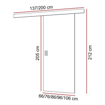 Schiebetür WAYATT mit Grif