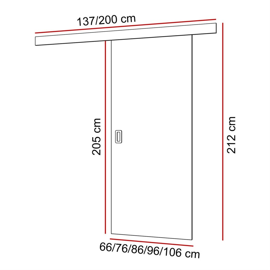 Schiebetür WAYATT mit Grif