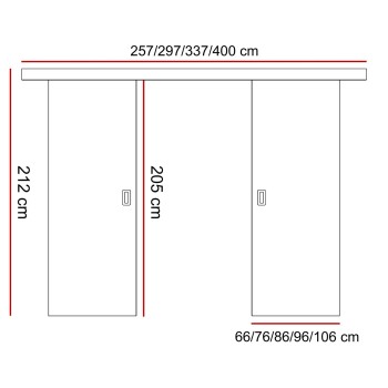 Schiebetüren WAYATT DUO mit Griff