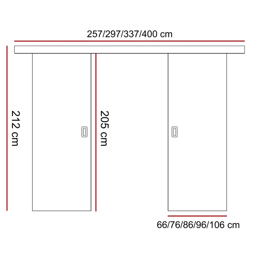 Schiebetüren WAYATT DUO mit Griff