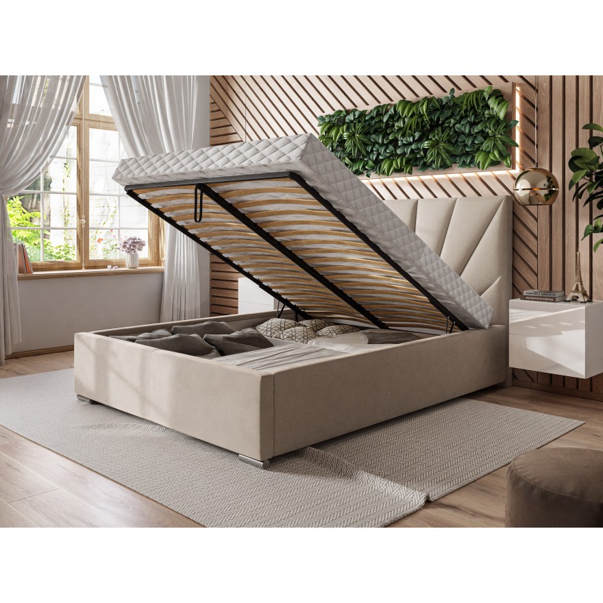 AYLA kontinentales Bett mit einem Behälter