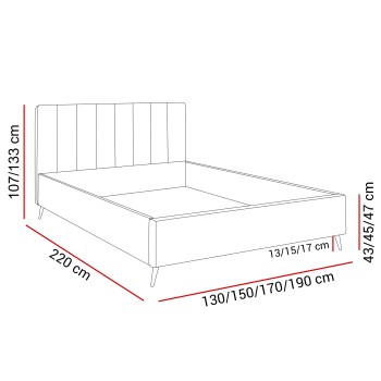 Polsterbett NELLY mit Behälter