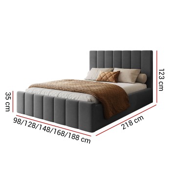 ELISE Polsterbett mit Bettkasten