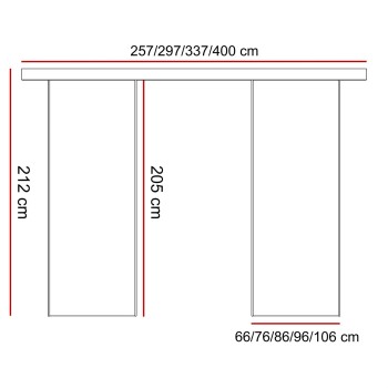 Schiebetüren HINOKI DUO mit Griff