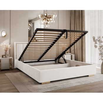 Polsterbett AURELIA mit Bettkasten und Metallgestell