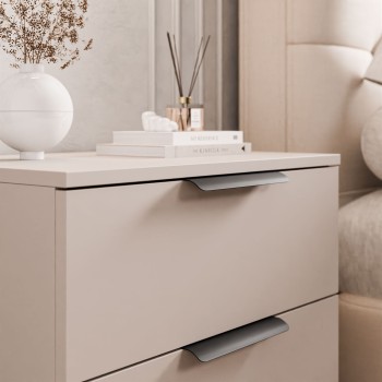 Nachttisch LINA KASZMIR 2S auf schrägen Beinen mit LED