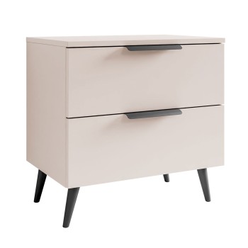 Nachttisch LINA KASZMIR 2S auf schrägen Beinen mit LED