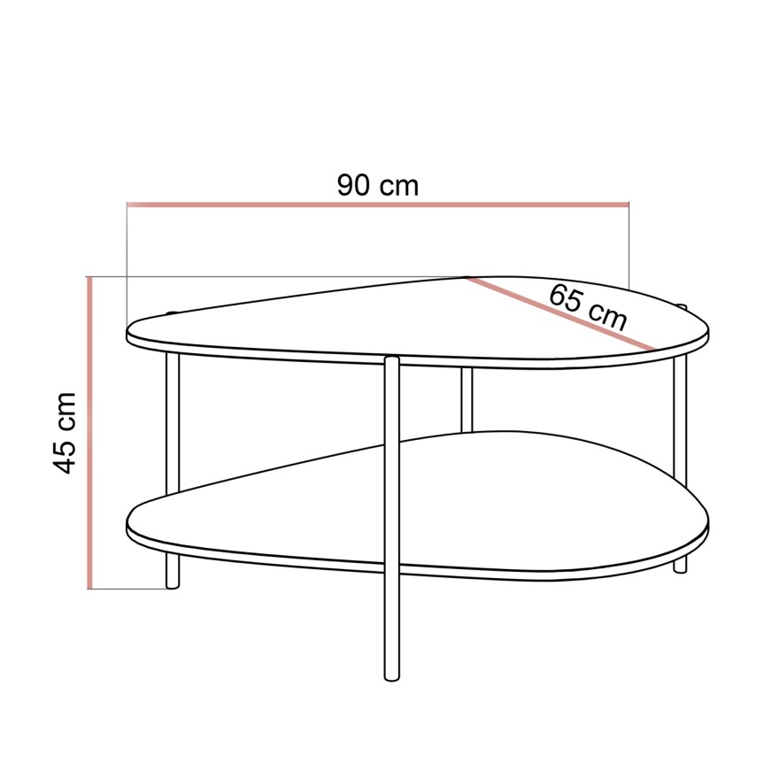 Couchtisch LUMI  mit Ablage