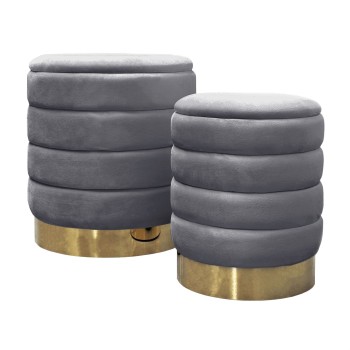 Satz gepolsterte Hocker MIRELLE