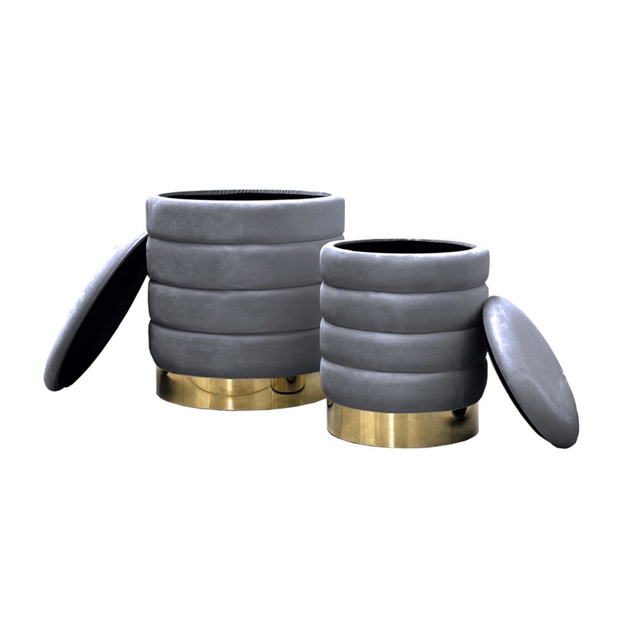 Satz gepolsterte Hocker MIRELLE