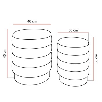 Satz gepolsterte Hocker MIRELLE